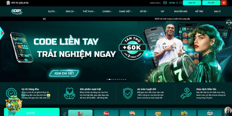 Rút tiền 8Day cùng những điều kiện mà người chơi cần biết